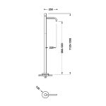 Tres STUDY Bateria jednouchwytowa umywalkowa z przyłączem w podłodze-26285306KMB