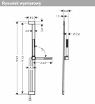 Hansgrohe Pulsify S Zestaw prysznicowy 100 1jet EcoSmart z drążkiem 90 cm biały mat 24382700