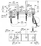 Grohe Essence Bateria nawannowa 4 otworowa stal nierdzewna 25251DC1