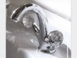 GIULINI G. Odessa Swarovski Crystal bateria umywalkowa z korkiem chrom 3961 24H