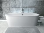 Besco Victoria wanna 185 pod zabudowę + syfon chrom z przelewem slim WKV185WZS