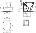 Ideal Standard Connect Space Miska WC stojąca 36,5x48 cm, biała E119901