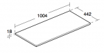 Ideal Standard Connect Air Blat 100 cm do umywalek nablatowych jasnoszary lakier E0851EQ