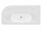 Besco Avita A-line wanna wolnostojąca 160 L + syfon klik-klak chrom z przelewem slim WAA160ALS