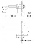 Omnires Y bateria umywalkowa podtynkowa Y1215CR  24H