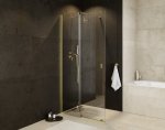 Besco Vayo Gold Kabina prysznicowa przesuwna walk-in 120x200 VYG120200C