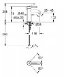 Grohe Essence Bateria umywalkowa bez korka stal nierdzewna 24172DC1