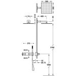 Tres B-SYSTEM Zestaw baterii termostatycznej podtynkowej 2-drożnej B-system prysznicowej-30725204OPM