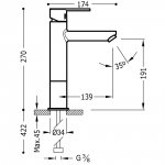 Tres Lex bateria umywalkowa chrom 181217