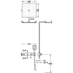 Tres B-SYSTEM Zestaw baterii termostatycznej podtynkowej 3-drożnej B-system prysznicowej-30725306NM