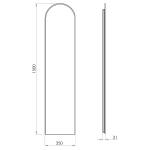 Elita SHARON Lustro LED LONG CUT 35/150 BLACK 168508/RE060351010560