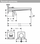 Hansgrohe Tecturis E Jednouchwytowa bateria umywalkowa ścienna podtynkowa z wylewką 22,5cm brąz szczotkowany 73051140