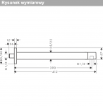 Hansgrohe  Ramię prysznicowe E 39 cm czarny mat 24337670