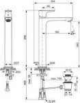 Ideal Standard Connect Air Bateria umywalkowa wysoka z korkiem złoto szczotkowane połysk A7025A2