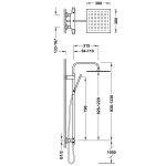 Tres OVER-WALL Zestaw baterii termostatycznej naściennej 2-drożnej prysznicowej czarny brąz 19039307KMB