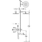 Tres B-SYSTEM Zestaw baterii termostatycznej podtynkowej 2-drożnej B-system prysznicowej 30735204OR