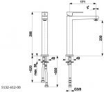 KFA Logon bateria umywalkowa wysoka chrom 513261200/24H