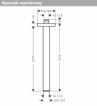 Hansgrohe  Przyłącze sufitowe E 30 cm brąz szczotkowany 24339140