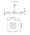 Trend Armatura Deszczownica sufitowa kwadratowa 50cm V11Q/50