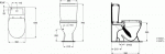 IDEAL STANDARD EUROVIT KOMPAKT WC KOMPLET DESKA + ZBIORNIK ODPŁYW PIONOWY V337201