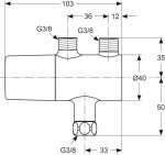 Ideal Standard Ceraplus Mikrotermostat Mały Zawór Termostatyczny A5776AA