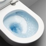 GSI Pura Zestaw Toaleta WC podwieszana 55x36 cm SwirlFlush bez kołnierza z deską wolnoopadającą slim biały 881511+MS86CSN11+FISR2