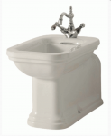 KERASAN WALDORF BIDET STOJĄCY PRZEDŁUŻONY RETRO NERO CZARNY POŁYSK CHROM 4120K4