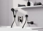 Hansgrohe Logis Jednouchwytowa bateria wannowa zgodna z normą EN 1717, podtynkowa do iBox universal czarny mat 71407670