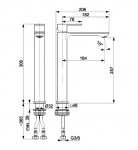 KFA Armatura Dust bateria umywalkowa wysoka miedziana szczotkowana 30.6 cm 93832054