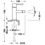 Tres Study bateria bidetowa złota 06212001OR