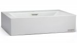 S.V.I.S. Design UMYWALKA 60 CM PYXIS BASIC Z PRZELEWEM, Z OTWOREM NA BATERIĘ - NATURALNY, BEZ DEKORU, LAKIER MATOWY