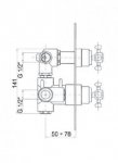 Reitano Atea Bateria termostatyczna podtynkowa chrom RT052