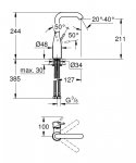 Grohe Essence Bateria umywalkowa bez korka chrom 24177001