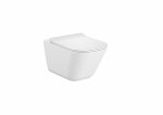 Roca Gap zestaw toaleta WC Rimless bez kołnierza + deska zwykła biała A34647L000+A801470002