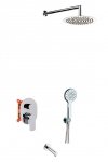 AQG Zestaw prysznicowy podtynkowy Vent-i2 ER316 Chrom 19VE2ER31602