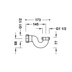 Tres Syfon z PVC wannowy-13463460