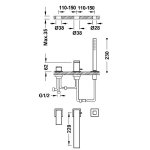 Tres CUADRO Bateria jednouchwytowa z montażem na krawędzi wanny-00616103AC