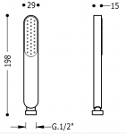 Tres Słuchawka prysznicowa 03463901BM