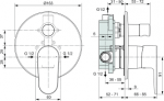 Ideal Standard Cerafine O Bateria wannowo-prysznicowa podtynkowa chrom A7350AA