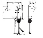 Hansgrohe Tecturis E Jednouchwytowa bateria umywalkowa 150 Fine CoolStart EcoSmart+ bez kompletu odpływowego Chrom 73021000