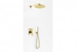 KOHLMAN Experience Gold kompletny zestaw prysznicowy podtynkowy z deszczownicą okrągłą 30 cm złoty połysk QW210EGDR30 DARMOWA DOSTAWA