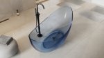 Besco Axya Blue Wave wanna wolnostojąca 180 maskownica czarny mat WAA180BWB