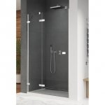 SanSwiss drzwi jednoczęściowe ze ścianką stałą w linii prawa 90cm ES13D0905007