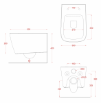 Artceram A16 zestaw promocyjny miska WC Rimless + deska wolnoopadająca slim biały mat  ASV00305;00 + ASA00105;71