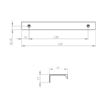 Elita UCHWYT STREET PLUS R128 BLACK MATT 2 SZT. 168906