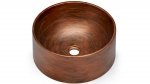 S.V.I.S. Design UMYWALKA 40 CM COLUMBA BASIC BEZ PRZELEWU - AGED METAL MIEDZIANY I CZARNY, LAKIER MATOWY