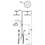 TRES CLASIC Zestaw elektronicznej baterii termostatycznej podtynkowej 2-drożnej Shower Technology Blue Edition prysznicowej 09226202LV