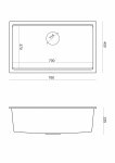 Quadron LOGAN 110 GraniteQ zlewozmywak pure carbon 76x44x23,5 cm 1-komorowy wpuszczany z syfonem manualnym miedziany HQD7644U7PVDC1I