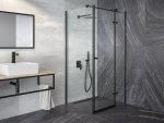 Besco Pixa Black New kabina kwadratowa 90x90 profil czarny mat prawa PKP90195B