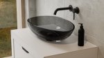 Besco Neya Carbon Grey umywalka nablatowa + maskownica biała UMN60CGW